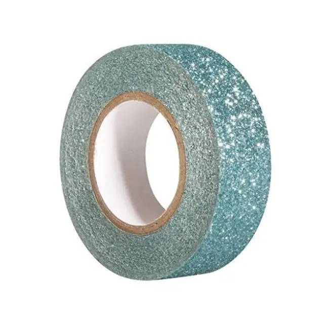 Rayher Αυτοκόλλητη Ταινία Glitter 15mm x 5m Μπλε Θαλασσινό (59925390)