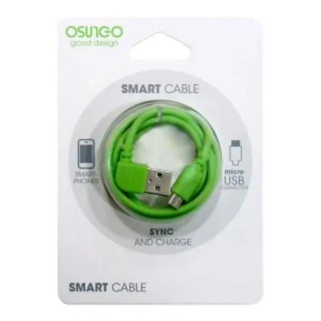 Καλώδιο Σύνδεσης USB 2.0 Osungo USB A σε Micro USB 10W 1m Πράσινο N24608 3