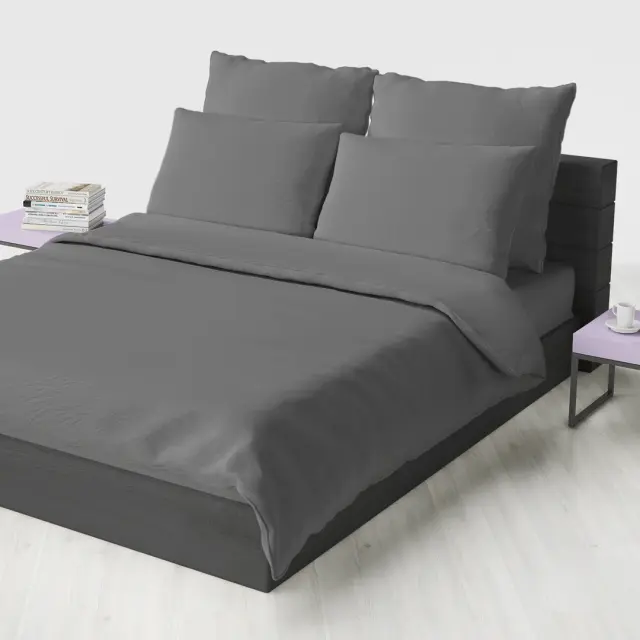 Σεντόνι 160Χ240 Μονό Χωρίς Λάστιχο Baseline Palatex - 19 Dark Grey