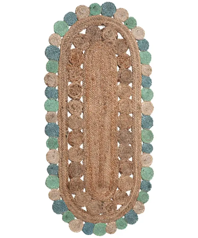 Χαλί γιούτα 1780 (70cm x 160cm) light blue - -