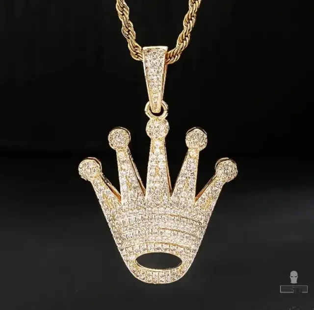 Ghetto Hip-hop Famous Crown Pendant Necklace 2