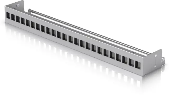 Ubiquiti 24port blank keystone patch panel, 1U, 19"