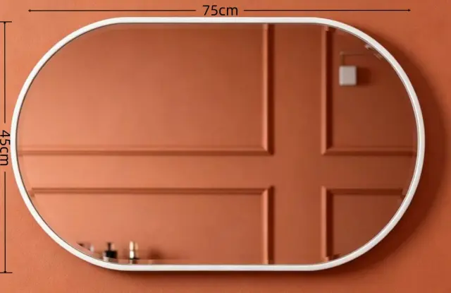 Ορθογώνιος Καθρέπτης Μπάνιου 45*75cm με πλαίσ 2