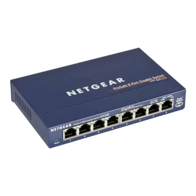 NETGEAR GS108GE network switch Unmanaged Gigabit Ethernet (10-100-1000) Blue 2
