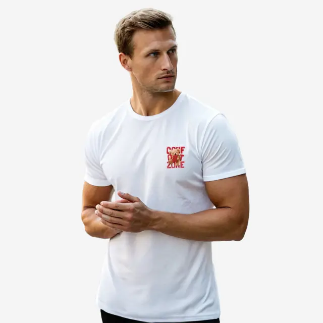 T-shirt Noshame® Λευκό με τύπωμα Escape your comfort zone - 3025198 - XXL 2