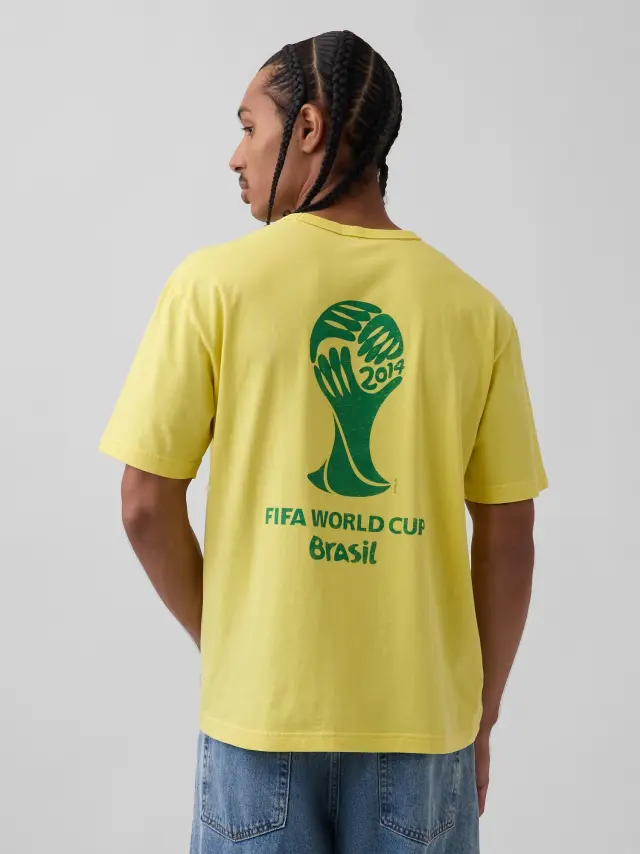 Ανδρική Μπλούζα FIFA WORLD CUP™ Κοντομάνικη Χαλαρής Γραμμής BRAZIL