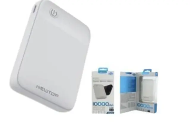 NEWTOP Powerbank PB25 10000mAh DC 5V σε ΛΕΥΚΟ Χρώμα