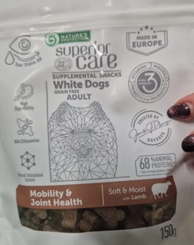 Nature's Protection Superior Care White Dogs Mobility & Joint Health Lamb Λιχουδιές με Αρνί 150gr