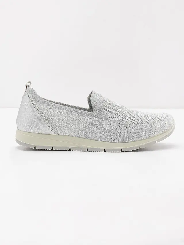 Imac Μοκασίνια-Loafers Γυναικείο ύφασμα flyknit Γκρί IMA/707210 BIANCO 3