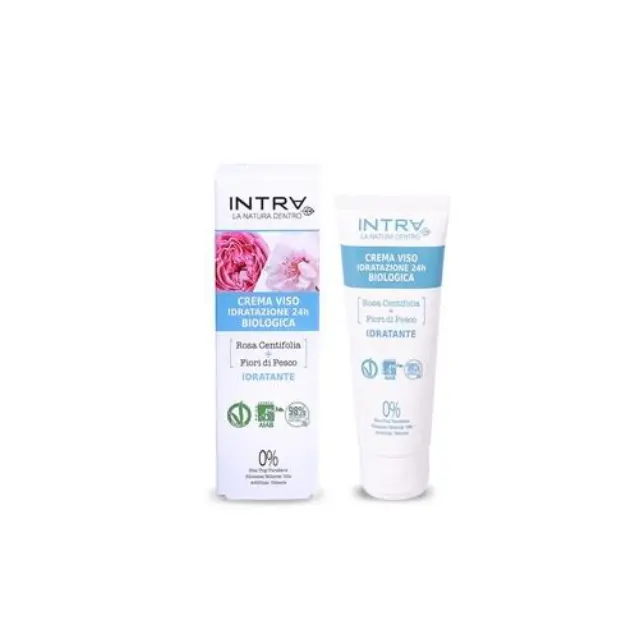 Intra Organic Idratante Centifolia Rose & Peach Flowers Face Cream Ενυδατική Κρέμα Προσώπου, 50ml