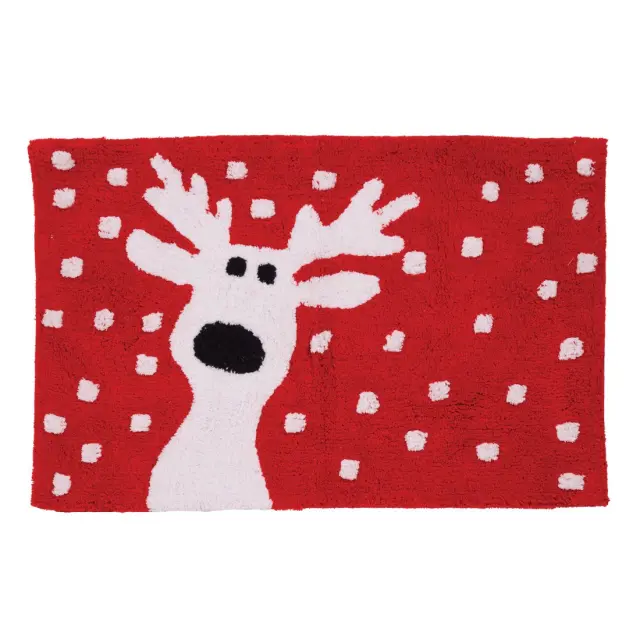 Πατάκι Μπάνιου 50x80 Christmas Das Home 0850 Red 100% βαμβακερό