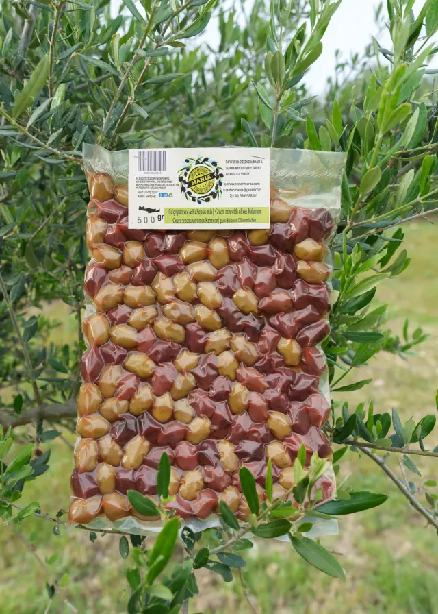 Ελιές Πράσινες & Μαύρες Καλαμών Mix 150g 2