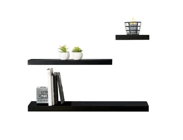 Ράφι τοίχου Fixy 5five με διαστάσεις 80x23.5x3.8cm - Σε μαύρη απόχρωση 138954A 2