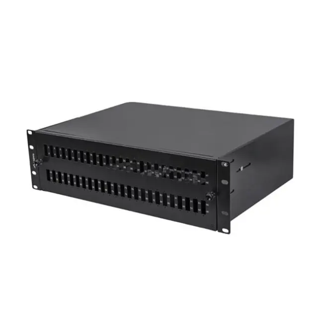 Lanberg Rackmount 19" 3U Fiber Patch Panel 48XSC Duplex / 48XLC Quad Black & Accessories (FOP1-48SD-LQB) 2