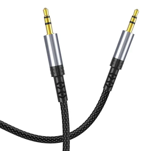 Lito® LA01 Nylon-Braided Audio Cable Jack to Jack 3.5mm 1m- Black 2