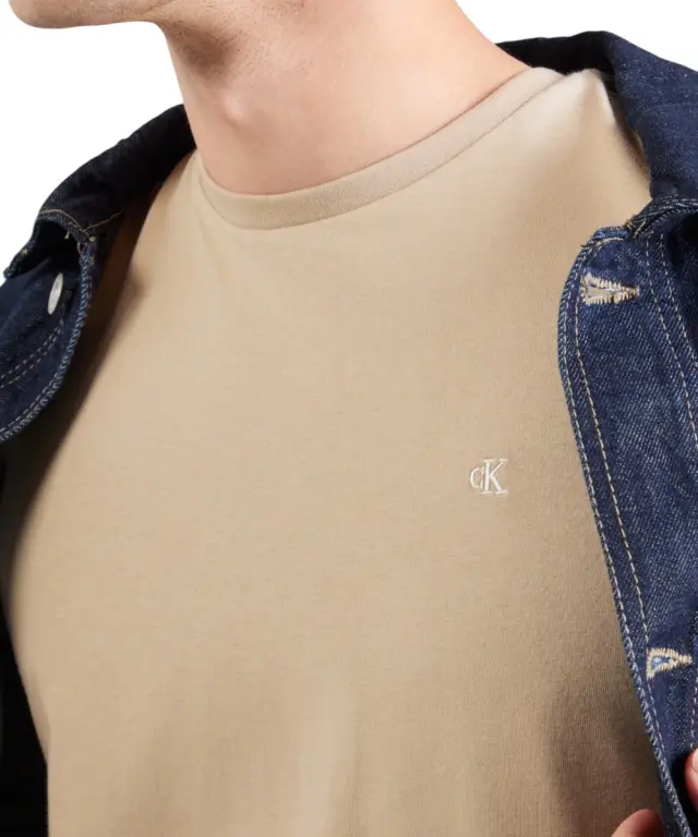 Calvin Klein - Ανδρικό T-shirt SS Monogram Regular Fit LV14RD254G-PF0 Μπεζ - XL 3