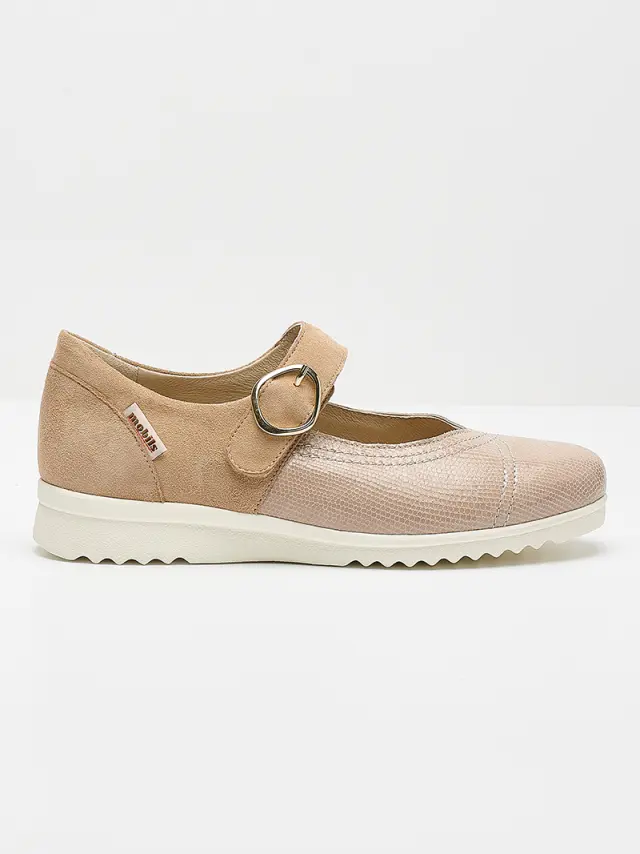 Mephisto Μπαλαρίνες Γυναικείο δέρμα/δέρμα Nubuck Μπεζ MEP/SAPHYA L/TAUPE 3