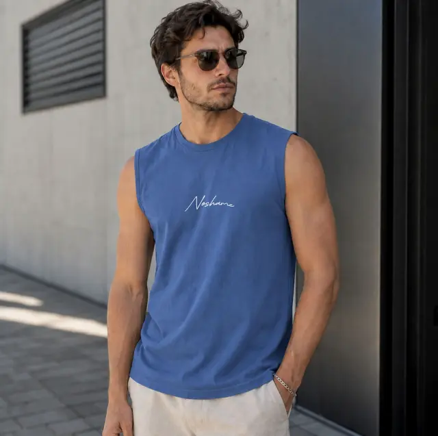 Αμάνικο Noshame® Indigo με τύπωμα - 182609 - XXL