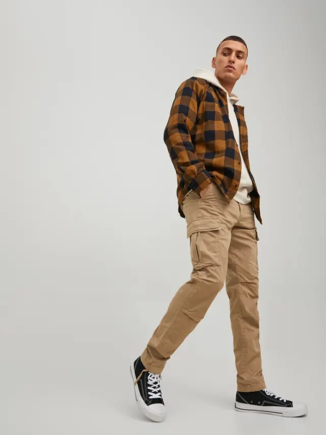 JJEGINGHAM TWILL SHIRT L/S NOOS Rubber 3