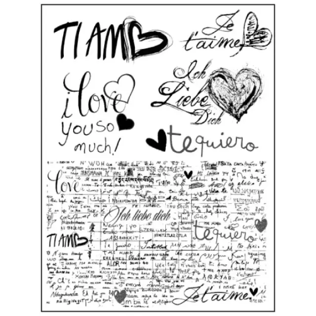 Σφραγίδα Stamperia Εύκαμπτη HD - 14x18cm - I Love You