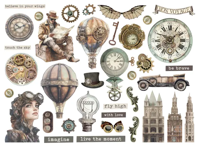 Die Cuts Stamperia, Voyages Fantastiques 2