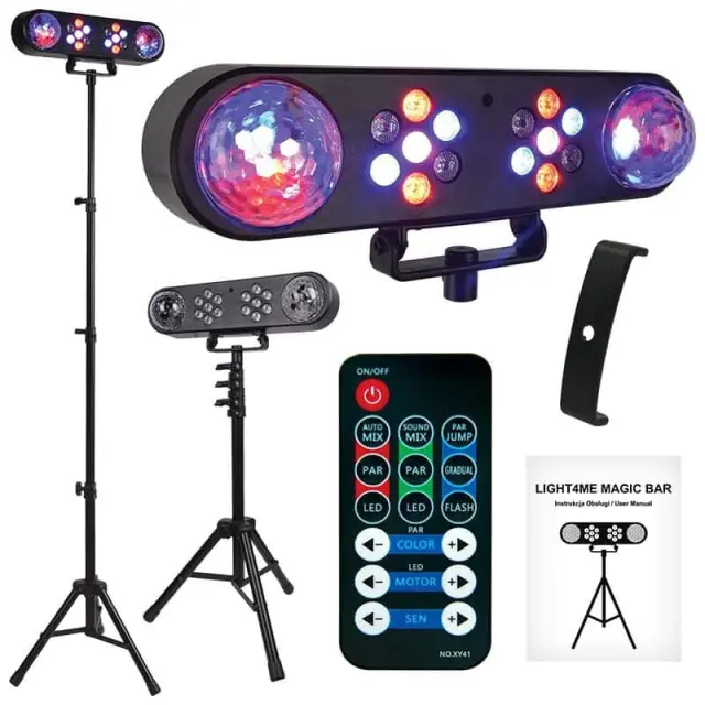 LIGHT4ME MAGIC BAR disco ball effect LED PAR + stand + remote