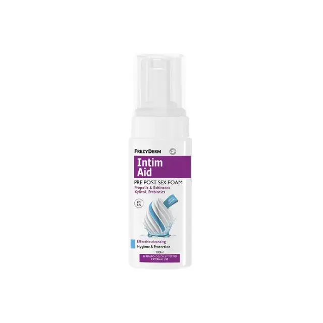 Frezyderm Intim Aid Pre Post Sex Foam, Αφρός Καθαρισμού για Ευαίσθητη Περιοχή, Πρίν & Μετά την Σεξουαλική επαφή  pH 4.5, 100ml