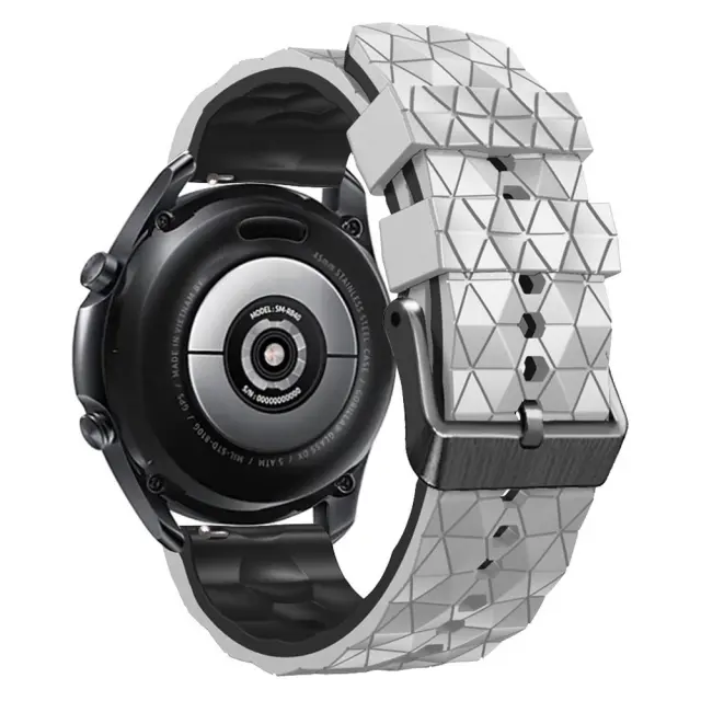 Football Texture Λουράκι για Smartwatch 22mm-White/Black OEM 2