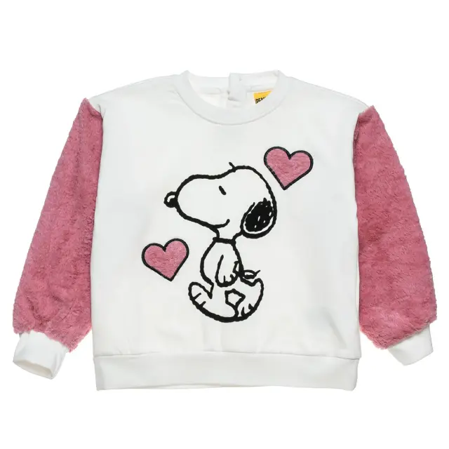 Σετ φόρμας φούτερ Snoopy με οικολογική γούνα 2