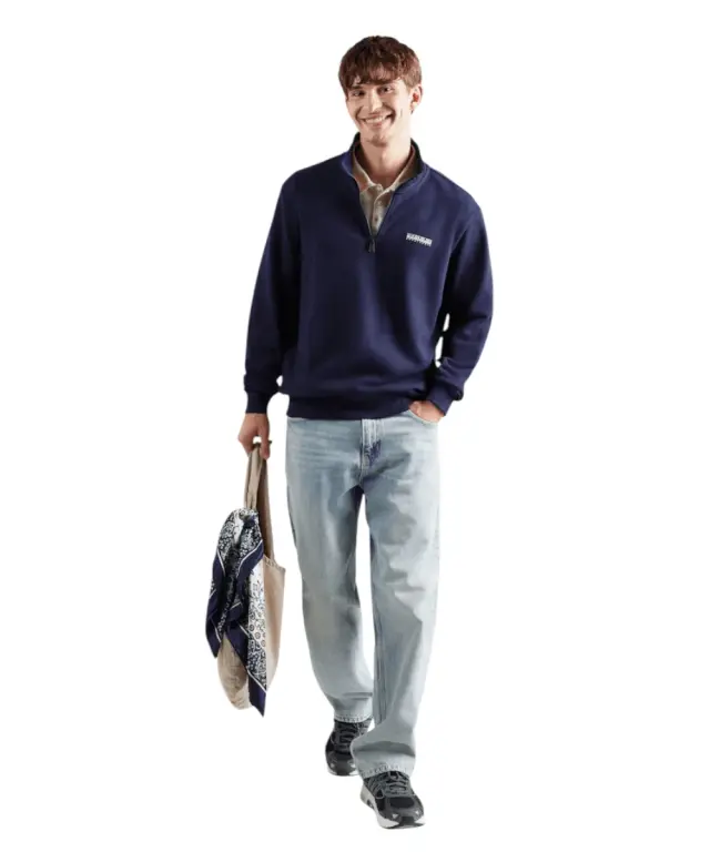 Napapijri - Ανδρικό Φούτερ B Small Box Relaxed Fit NP0A88TO-176 Μπλε Σκούρο - S 3