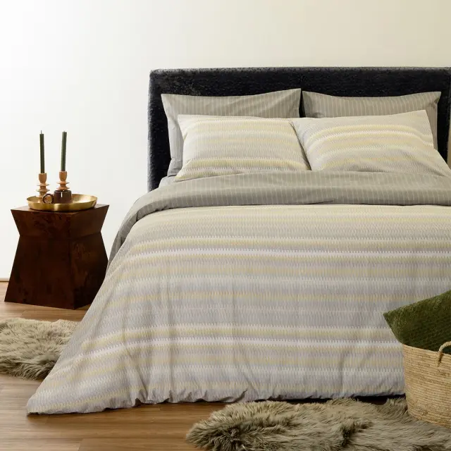 Σετ Σεντόνια 100x200+32 Μονά Casual Line Melinen Minna Grey Με Λάστιχο50% Βαμβάκι-50% Πολυέστερ