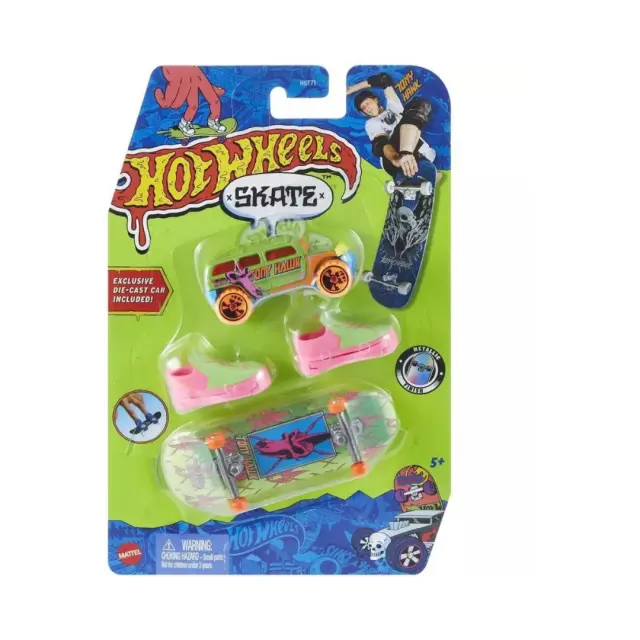 Hot Wheels Skate και παπούτσια Skate - Rockster + Howlan Tony Hawk Fingerboard Set (HNG65)