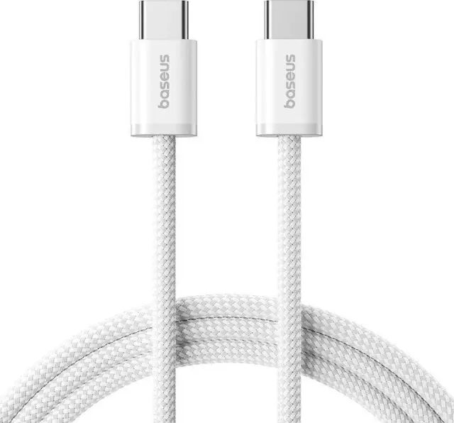 Καλώδιο Baseus Crystal Fast Charging Cable 100W USB-C to USB-C White 2m (P1038100211-01)