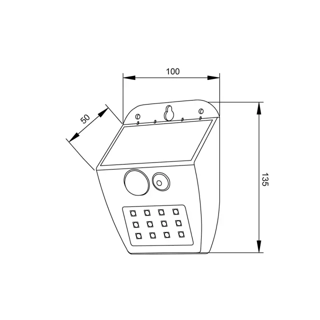 it-Lighting Meribel LED 2W 3000K Solar Outdoor Wall Lamp Black D:130x10x50mm (80207011S) 2