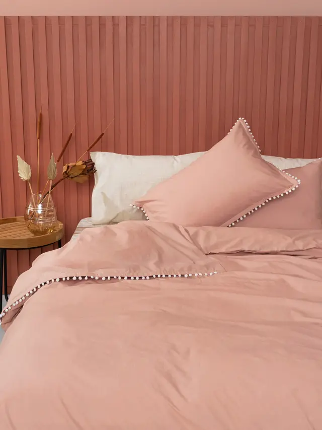 Παπλωματοθηκη Ημιδιπλη 170X240 PON-PON ROSE Palamaiki ROSE ΗΜΙΔΙΠΛΗ