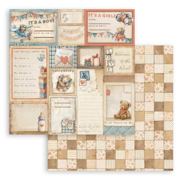 Χαρτιά scrapbooking Mini Pad 6τεμ, 30.5×30.5cm Stamperia, Baby 3