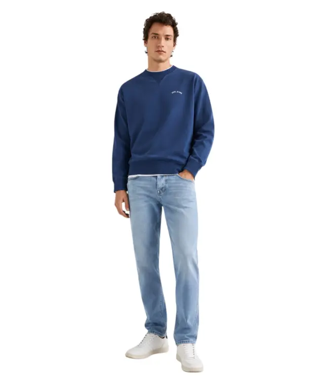 Pepe Jeans - Ανδρική Μακρυμάνικη Μπλούζα Φούτερ John Crew PM5800176-591 Μπλε Ναυτικό 2