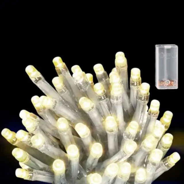 50 Λαμπάκια LED 5.2μ. Λευκά Μπαταρίας σε Σειρά 1133510 (93-3490)