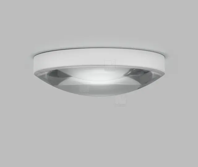 Χωνευτό Φωτιστικό Οροφής LED LUG Λευκό Ματ Ø120 Dimmable Άσπρο