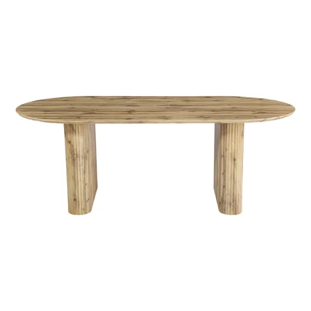 Τραπέζι Nembou pakoworld mdf σε oak απόχρωση 210x100x76εκ 2