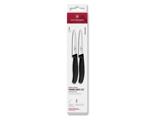 Σετ Μαχαίρια Γενικής Χρήσης Victorinox Swiss Classic με μήκος λεπίδας 10cm - Black - 2 τεμάχια6.7793.2 2