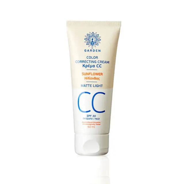 Garden Correcting Cream Κρέμα CC Matte Light SPF30 Ενυδατική Κρέμα Προσώπου με Χρώμα 50 ml + ΔΩΡΟ Cleansing Gel Face and Eyes Διάφανο Καθαριστικό Τζελ για Πρόσωπο και Μάτια 50 ml 2