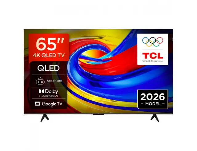 Smart TV 65'' TCL 65P7L Premium QLED - Ανάλυση 4K UHD (3840 x 2160) - AI - Dolby Vision & Atmos - HDR10+ - Δέκτες DVB-T/T2, DVB-C, DVB-S/S2 - 3x HDMI, 2x USB, Wi-Fi, Bluetooth 65P7L