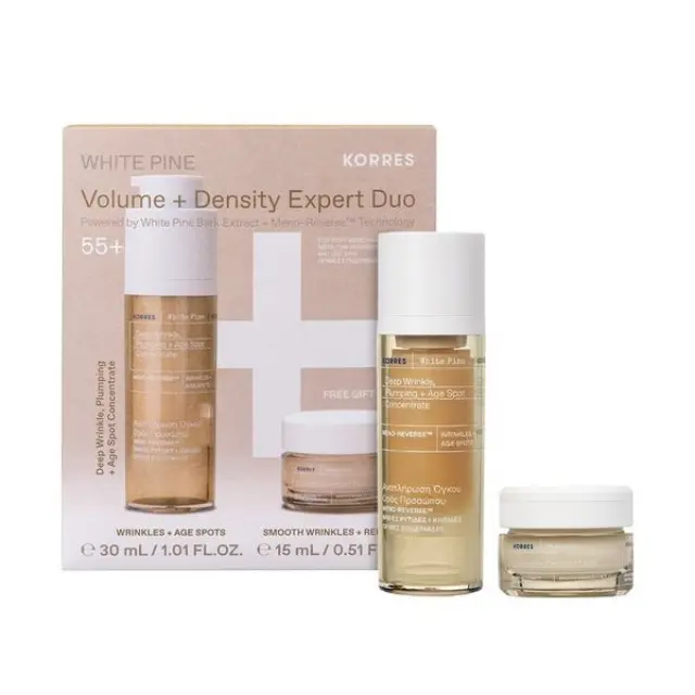 Set Volume + Density Night Expert Duo White Pine Deep Wrinkle Plumping Ορός Αναπλήρωσης Όγκου 30ml & Restorative Overnight Facial 15ml