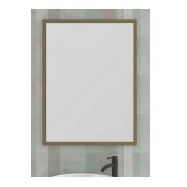 Ruler Ορθογώνιος Καθρέπτης Μπάνιου 60x140cm Μπρονζέ