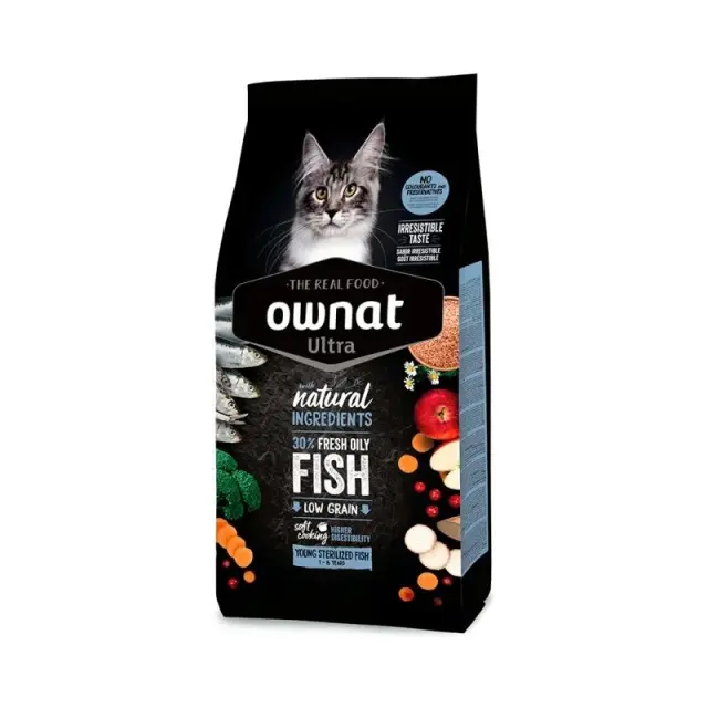 Ownat Ultra Cat Young Sterilized με Ψάρι 1.5kg Μονόχρωμο