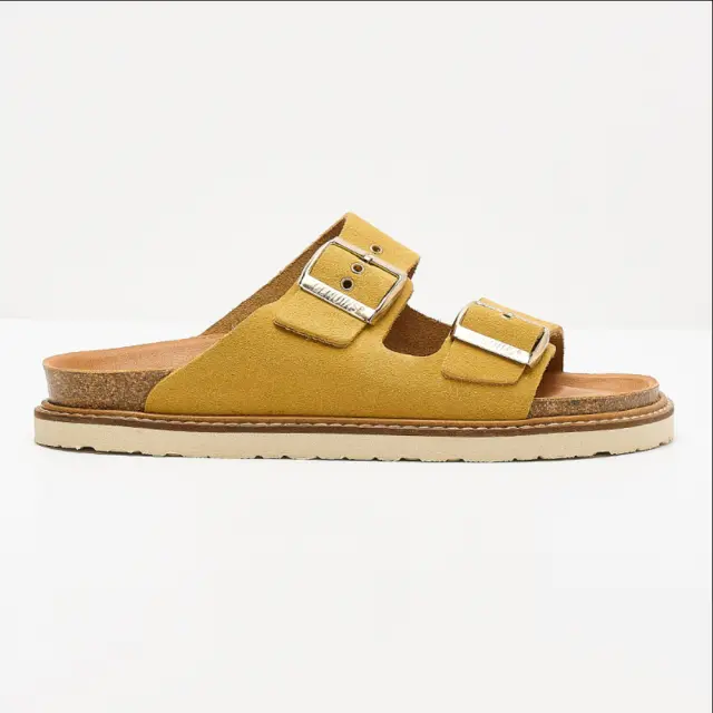 Genuins Πέδιλα Γυναικείο δέρμα suede Κίτρινο GEN/HAWAII VELOUR AMBRA