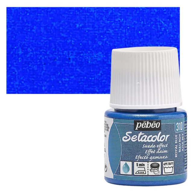 Pebeo Χρώμα Υφάσματος Setacolor Opaque Suede Effect - 310 Royal Blue - 45ml