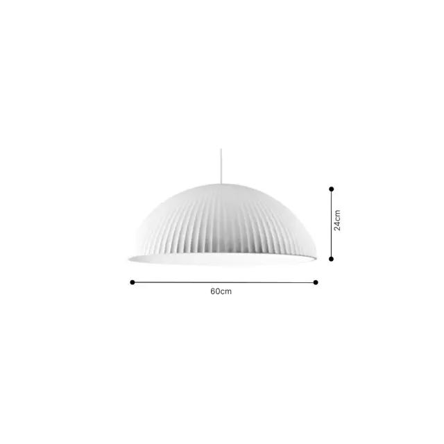 Inlight Κρεμαστό φωτιστικό λευκό από γύψο 1XE27 D:60cm (4063-White) 3