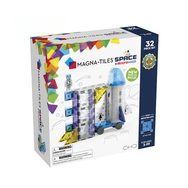 Magna Tiles Μαγνητικό Παιχνίδι Κατασκευών Space Micro Mags 32 τεμ.(242032)